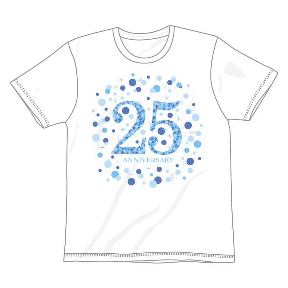 HEKIRU SHIINA 25th アニバーサリーTシャツ【ホワイト】